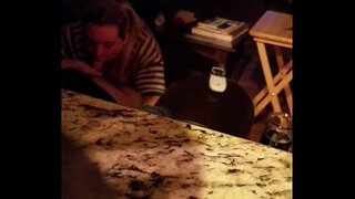 Grote Tieten BBW Blowjob Cum Slikken Verborgen Camera